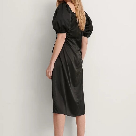 Puff Sleeve Cut Out Dress - Picture 2 of 2